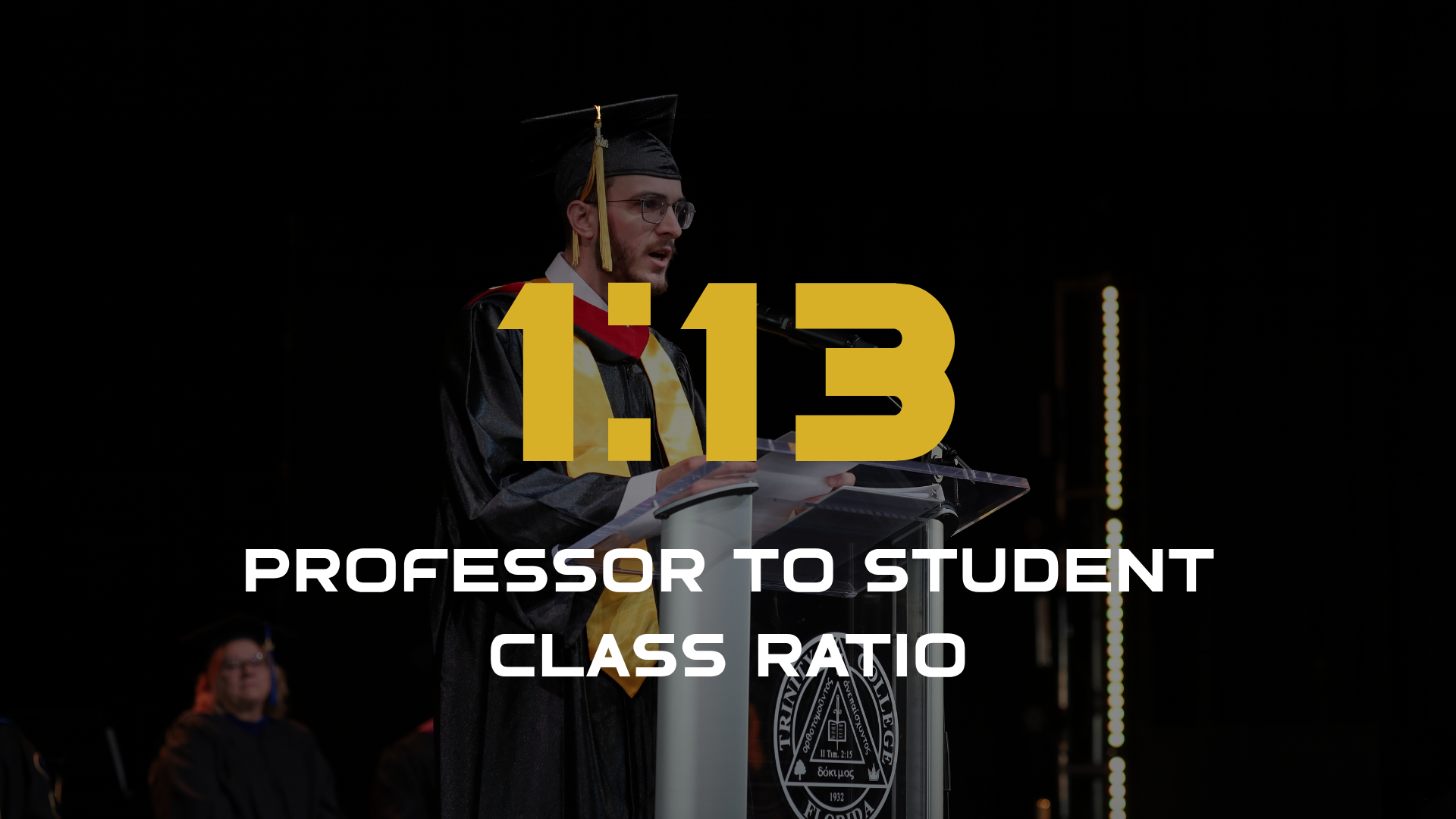 1:13 Professor to student ratio, TCF, Trinity College of Florida, Graduation, Student, Professor